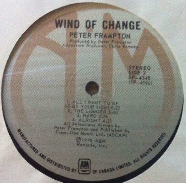 Peter Frampton - Wind Of Change | A&M Records (SP-4348) - 4 Peter Frampton - Wind Of Change | A&M Records (SP-4348) - 4