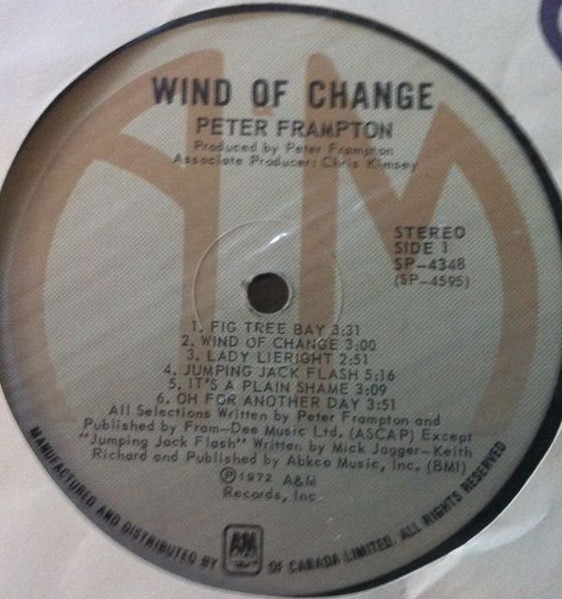 Peter Frampton - Wind Of Change | A&M Records (SP-4348) - 3 Peter Frampton - Wind Of Change | A&M Records (SP-4348) - 3