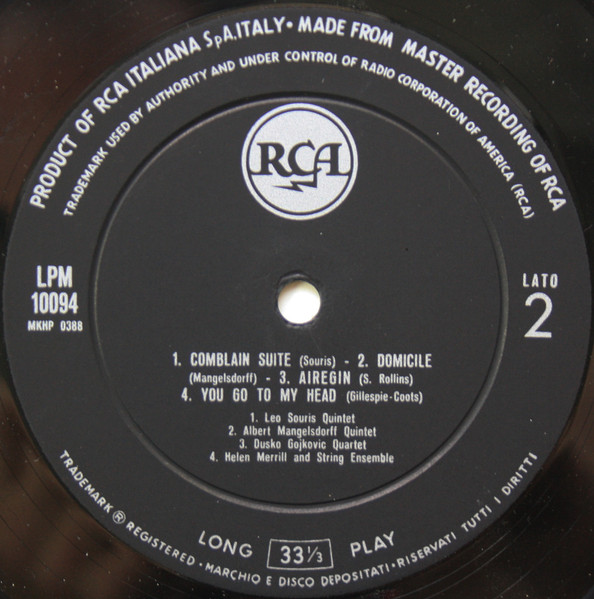 Various - Jazz At Comblain La-Tour | RCA Italiana (LPM-10094) - 4 Various - Jazz At Comblain La-Tour | RCA Italiana (LPM-10094) - 4