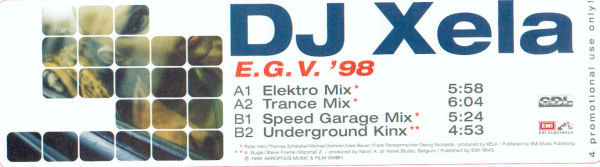 DJ Xela - E.G.V. '98 | CDL - Cologne Dance Label (519.941)