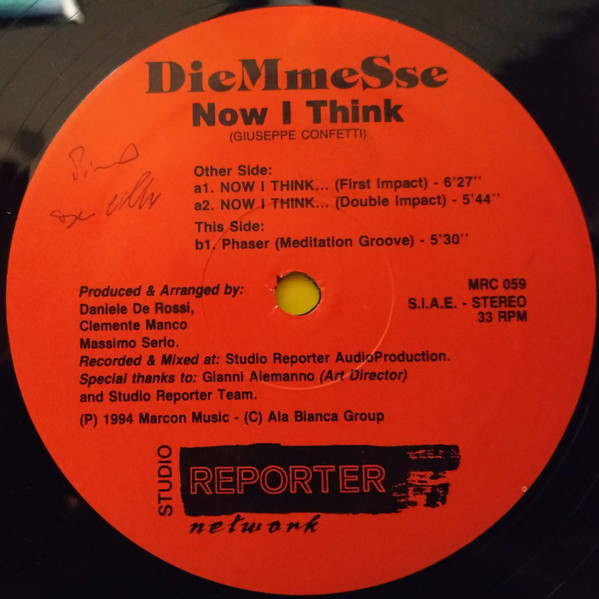 DieMmeSse - Now I Think | Marcon Music (MRC 059) - 3