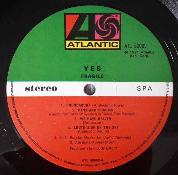 Yes - Fragile | Atlantic (ATL 50009) - 3