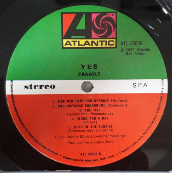Yes - Fragile | Atlantic (ATL 50009) - 4