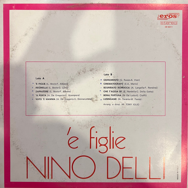 Nino Delli - 'E Figlie | Eros (ER 6077) - 2 Nino Delli - 'E Figlie | Eros (ER 6077) - 2