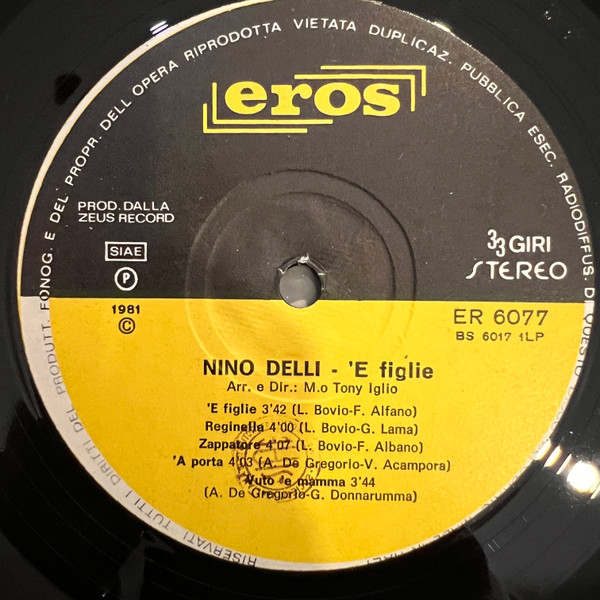 Nino Delli - 'E Figlie | Eros (ER 6077) - 3 Nino Delli - 'E Figlie | Eros (ER 6077) - 3