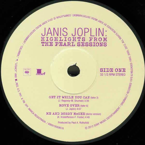 Janis Joplin - Highlights From The Pearl Sessions 10" | Columbia (88691956967) - 4 Janis Joplin - Highlights From The Pearl Sessions 10" | Columbia (88691956967) - 4