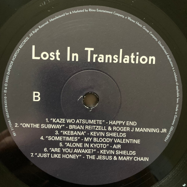 Various - Lost In Translation (Music From The Motion Picture Soundtrack) | Emperor Norton (603497843510) - 4