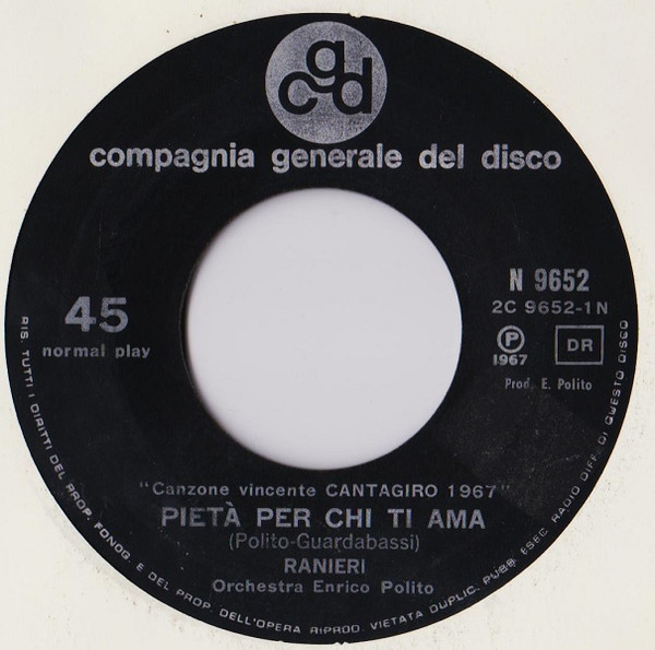 Massimo Ranieri - Pietà Per Chi Ti Ama | CGD (N 9652) - 3