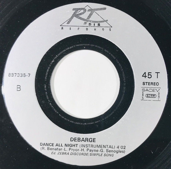 DeBarge - Dance All Night | RT Bis Records (887 335-7) - 4