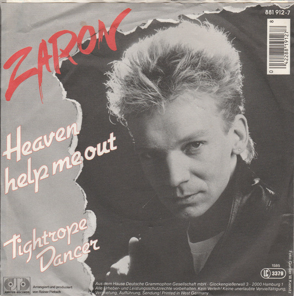 Andreas Zaron - Heaven Help Me Out / Tightrope Dancer | Jupiter Records (881 912-7) - 2