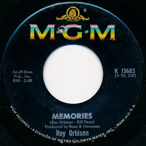 Roy Orbison - So Good / Memories | MGM Records (K 13685) - 2