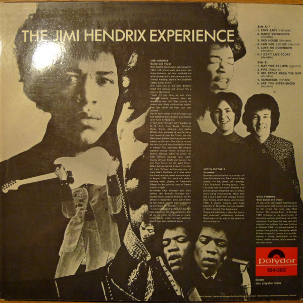 Jimi Hendrix - Are You Experienced | Polydor (184 085) - 4