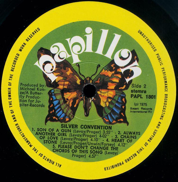 Silver Convention - Save Me | Papillon (PAPL 1801) - 4