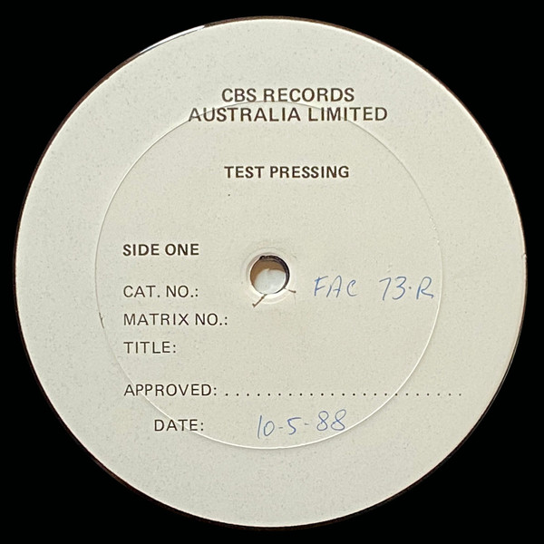 New Order - Blue Monday 1988 12" PROMO TEST PRESSING | Factory Records Australasia (Fac 73R)