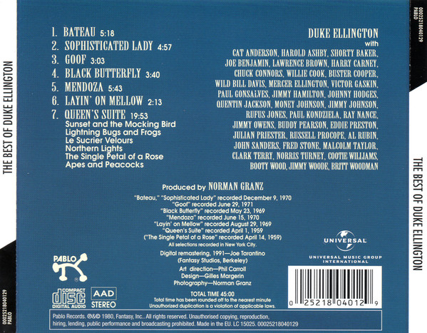 Duke Ellington - The Best Of Duke Ellington | Pablo Records (00025218040129) - 2