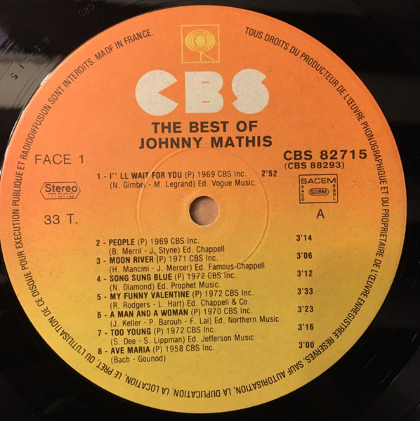 Johnny Mathis - The Best Of Johnny Mathis | CBS (CBS 88293) - 4 Johnny Mathis - The Best Of Johnny Mathis | CBS (CBS 88293) - 4