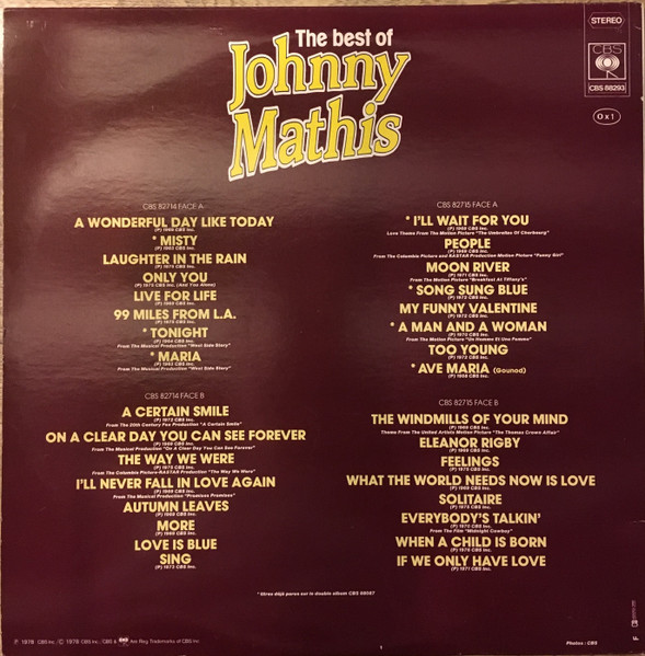 Johnny Mathis - The Best Of Johnny Mathis | CBS (CBS 88293) - 2 Johnny Mathis - The Best Of Johnny Mathis | CBS (CBS 88293) - 2