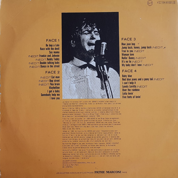Gene Vincent - Memorial Album | Capitol Records (2 C 154-81001/2) - 2