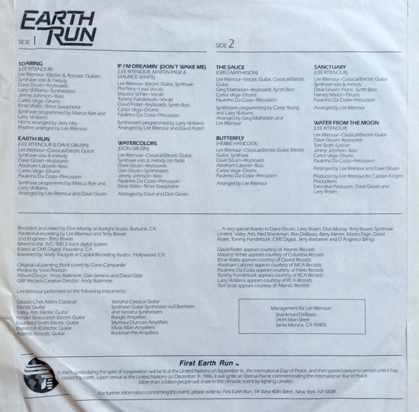 Lee Ritenour - Earth Run | GRP (GRP 91 021) - 4 Lee Ritenour - Earth Run | GRP (GRP 91 021) - 4