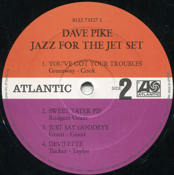 Dave Pike - Jazz For The Jet Set | Atlantic (8122 73527 1) - 4