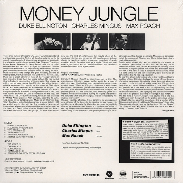 Duke Ellington • Charles Mingus • Max Roach - Money Jungle | WaxTime (771839)