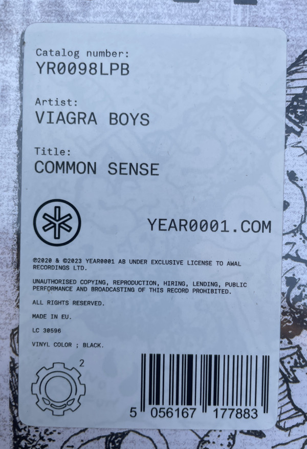 Viagra Boys - Common Sense | Year0001 (YR0098LPB) - main