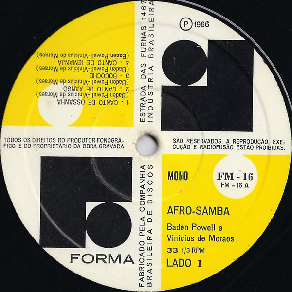 Baden Powell E Vinicius De Moraes - Os Afro Sambas | Forma (FM-16)