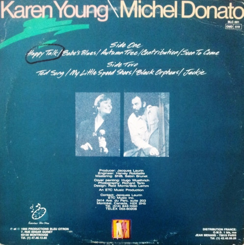 Karen Young \ Michel Donato - Karen Young \ Michel Donato | Bleu Citron (BLC 001) - 2