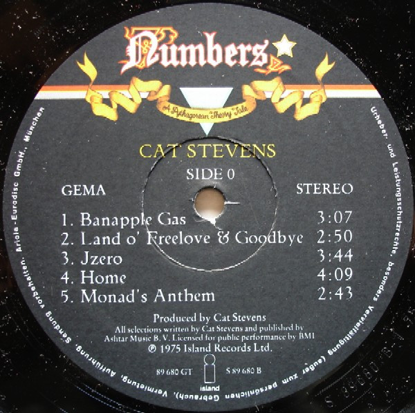 Cat Stevens - Numbers (A Pythagorean Theory Tale) | Island Records (89 680 GT) - 4