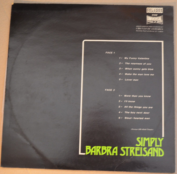 Barbra Streisand - Simply Streisand | CBS (63151) - 2