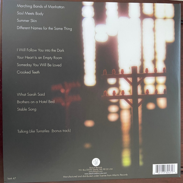 Death Cab For Cutie - Plans | Barsuk Records (bark 47) - 2 Death Cab For Cutie - Plans | Barsuk Records (bark 47) - 2