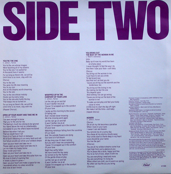 Nancy Wilson - Life, Love And Harmony | Capitol Records (ST-11943) - 4 Nancy Wilson - Life, Love And Harmony | Capitol Records (ST-11943) - 4