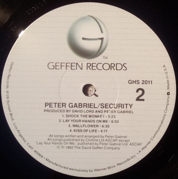 Peter Gabriel - Security | Geffen Records (GHS 2011) - 4 Peter Gabriel - Security | Geffen Records (GHS 2011) - 4