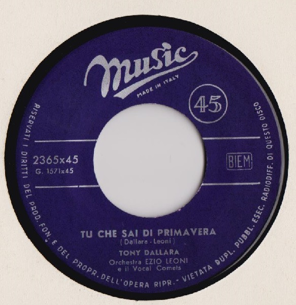 Tony Dallara - Tu Che Sai Di Primavera | Music (2365x45) - 3
