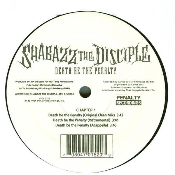 Shabazz The Disciple - Death Be The Penalty | Penalty Recordings (VSGL 0152) - 2 Shabazz The Disciple - Death Be The Penalty | Penalty Recordings (VSGL 0152) - 2