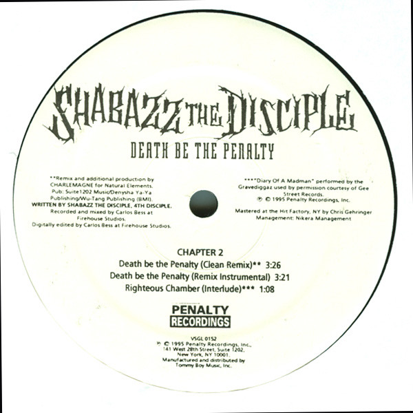 Shabazz The Disciple - Death Be The Penalty | Penalty Recordings (VSGL 0152) - 3 Shabazz The Disciple - Death Be The Penalty | Penalty Recordings (VSGL 0152) - 3