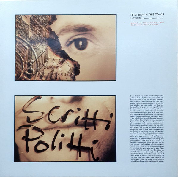 Scritti Politti - First Boy In This Town (Lovesick) | Virgin (VSTX 1082)