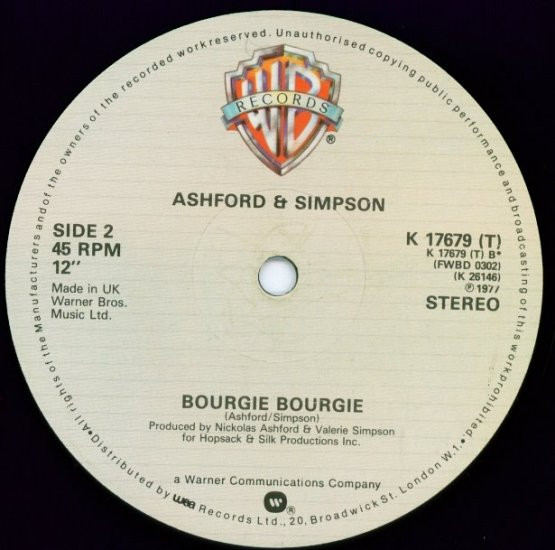 Ashford & Simpson - Love Don't Make It Right / Bourgie Bourgie | Warner Bros. Records (K 17679 (T))