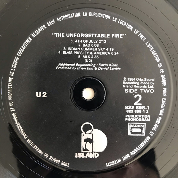 U2 - The Unforgettable Fire | Island Records (822 898-1) - 4 U2 - The Unforgettable Fire | Island Records (822 898-1) - 4