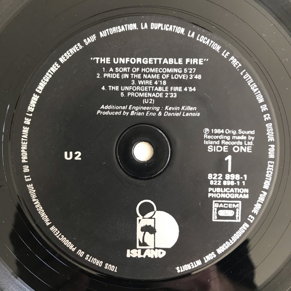 U2 - The Unforgettable Fire | Island Records (822 898-1) - 3 U2 - The Unforgettable Fire | Island Records (822 898-1) - 3
