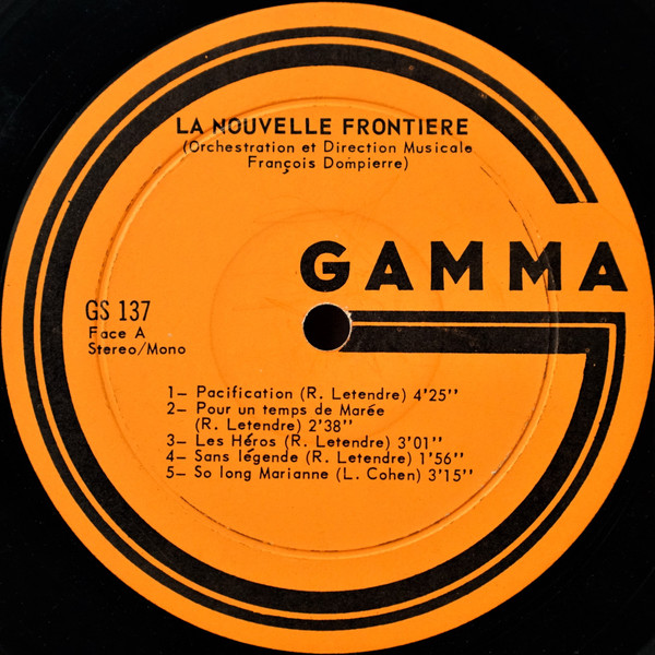 La Nouvelle Frontière - La Nouvelle Frontiere [Vinyl] | Gamma (GS-137) - 2