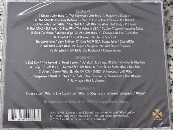 Jeff Mills - Live At Liquid Room | Axis (AXCD060) - 3 Jeff Mills - Live At Liquid Room | Axis (AXCD060) - 3