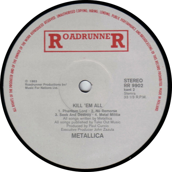 Metallica - Kill 'Em All | Roadrunner Records (RR 9902) - 4 Metallica - Kill 'Em All | Roadrunner Records (RR 9902) - 4