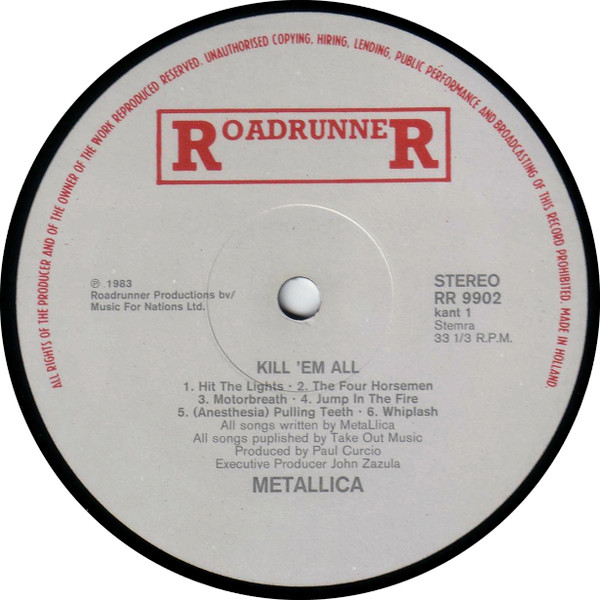 Metallica - Kill 'Em All | Roadrunner Records (RR 9902) - 3 Metallica - Kill 'Em All | Roadrunner Records (RR 9902) - 3