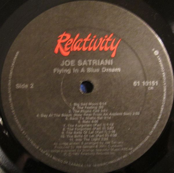 Joe Satriani - Flying In A Blue Dream [Vinyl] | Relativity (61 10151) - 4