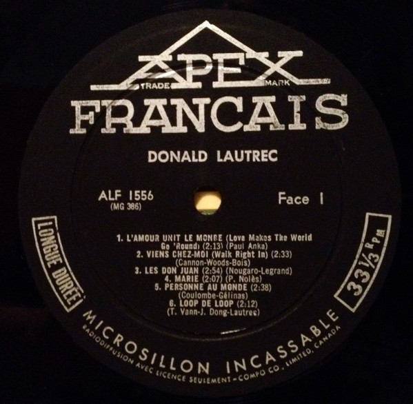 Donald Lautrec - Donald Lautrec | Apex Francais (ALF-1556) - 3 Donald Lautrec - Donald Lautrec | Apex Francais (ALF-1556) - 3