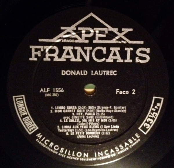 Donald Lautrec - Donald Lautrec | Apex Francais (ALF-1556) - 4 Donald Lautrec - Donald Lautrec | Apex Francais (ALF-1556) - 4