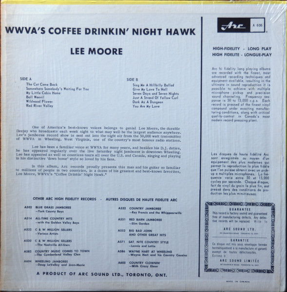 Lee Moore - WWVA's Coffee-Drinking Nighthawk | Arc Records (A 606) - 2 Lee Moore - WWVA's Coffee-Drinking Nighthawk | Arc Records (A 606) - 2