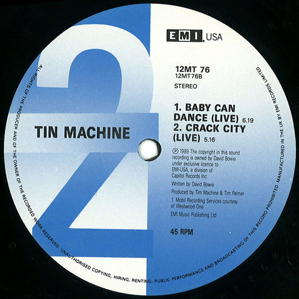 Tin Machine - Prisoner Of Love | EMI USA (12 MT 76) - 4