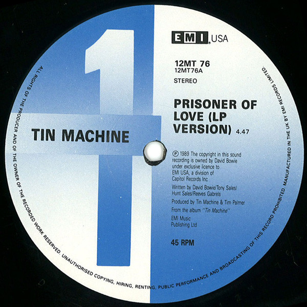 Tin Machine - Prisoner Of Love | EMI USA (12 MT 76) - 3